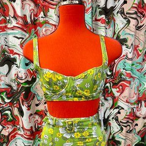 Dodo Bar Or Green and Yellow Floral Bikini